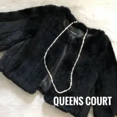 【新品】クイーンズコート❤︎クリスマスや年末パーティに❤︎レッキスファー ボレロ M