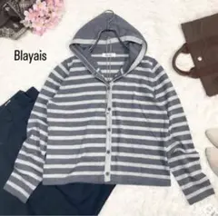 新品未使用タグ付 Blayais パーカーカーディガン 長袖 ウール100% L