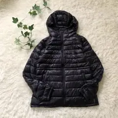 【M】UNIQLO ユニクロ ウルトラダウンフーデットジャケット 黒