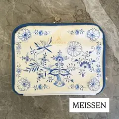 【MEISSEN】 マイセン ブルーオニオン柄 10ポケット収納ポーチ