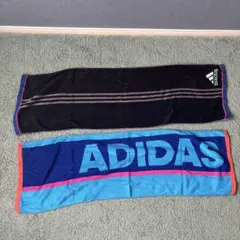 adidas タオル 2枚セット 黒 青