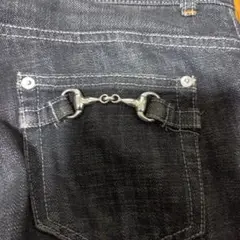 ダークブラックデニム ストレートフィット