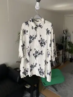 RAGEBLUE レイジブルー 柄シャツ 花柄 白色 Lサイズ