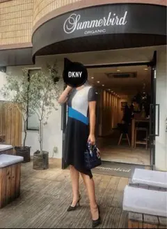 DKNY　ダナキャランニューヨーク　アシンメトリーワンピース　XS