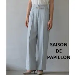 【1度着用】SAISON DE PAPILLON　スカラップワイドパンツ