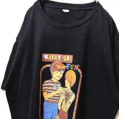ギルダン レイニーデイファン タトゥー デカロゴ Tシャツ ブラック黒 古着