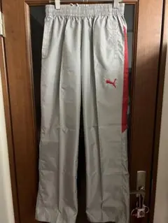 PUMA ピステパンツ M グレー/レッド　プーマ　ナイロン　パンツ