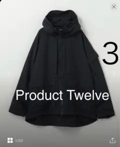 新品 24SS Product Twelve Rain Jacket BLACK