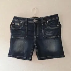 【訳あり】84cmストレッチ付きデニムショートパンツ