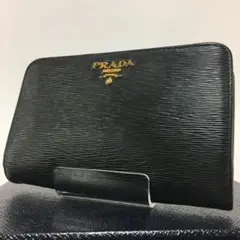 極美品・箱付✨プラダ 二つ折り ブラック ヴィッテロムーヴ 1ML225
