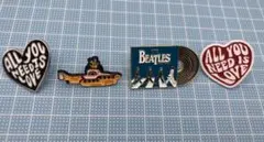 ビートルズ　The Beatles　ピンバッチ　４種