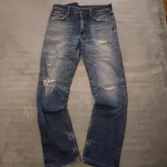 ユニクロ UNIQLO ストレート ダメージジーンズ 32インチ（82cm）