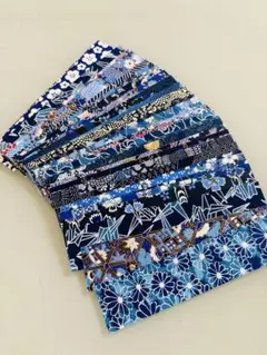 友禅和紙　フレークシール35枚(15×3)藍染紺系②