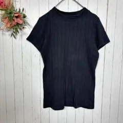 エイチケーワークスロンドン　ワイドリブカットソー　【M】　ブラック　半袖