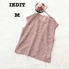 イディット　フェリシモ　レディース　ノースリーブ　シャギーブラウス　ピンク　M