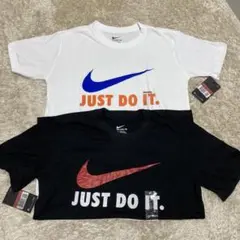 NIKE ナイキ　Tシャツ　ロゴ　ホワイト　ブラック　タグ付き　L 2点セット