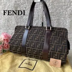 極美品✨フェンディ ズッカ ズッキーノ レザー 肩がけ ブラウン 保存袋付き