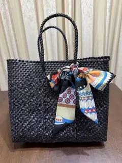黒のリボン付き　トートバッグ