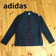 adidas アディダス フリーリフトパデッドジャケット中綿ゴルフメンズ紺M