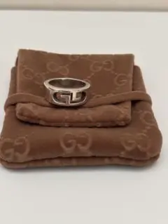 GUCCI グッチ　カットアウトダブルGリング　20号
