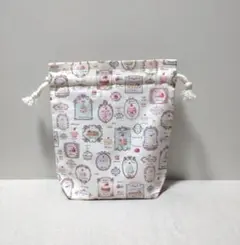 《ハンドメイド》カラフルイラスト巾着袋