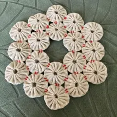 ヨーヨーキルト　鍋敷き　ミニマット