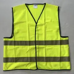 新品 反射材付き ベスト XL 蛍光黄色 イエロー