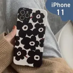 ❣️早い者勝ち❣️iPhone11 iPhoneケース 花柄 北欧デザイン ブラック