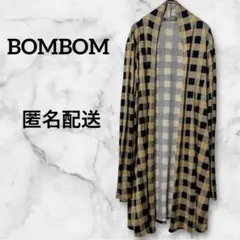 ✨️海外古着✨BOMBOM チェック柄 ロングカーディガン ガウン かわいい
