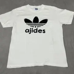 ajides アジデス パロディTシャツ おもしろ ホワイト Tシャツ サイズM