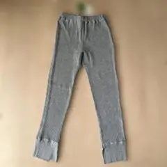 【新品】freaks store リブ編みレイヤードワッフルパンツ　L グレー