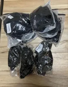 ブラショーツセット 前開き バストアップ ナイトブラ L 3セット ブラック