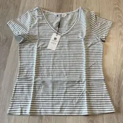 半袖 tシャツ レディース トップス カットソー vネック 綿シャツ【XS】