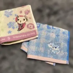 CHUNG-EE 猫のキャラクター ハンカチ 2枚セット