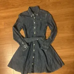試着のみPolo Ralph Lauren デニムシャツワンピース10歳