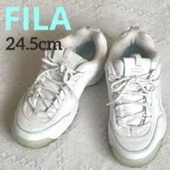 ⟡.·美品⟡.·FILA 厚底スニーカー ホワイト/ミント