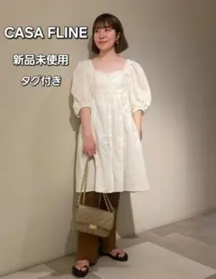 【定価25300円】新品未使用　CASA FLINE 　ライトデニムミニドレス
