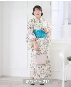 しまむら komachi 浴衣 ワンピース 帯つき 3L