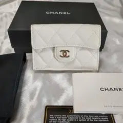 ほぼ新品 CHANEL 三つ折り財布 ミニウォレット
