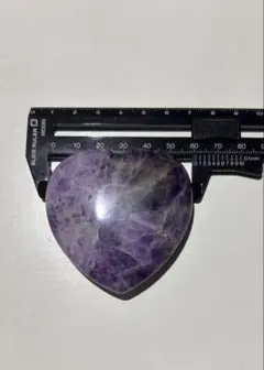 アメジスト ハート型置物 約6cm