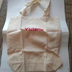 Victoria ロゴ入りエコバッグ ベージュ
