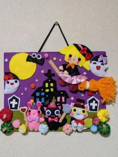 8/16〜8/18まで2000円！☆魔女☆オバケ☆黒猫&白猫フェルトリース