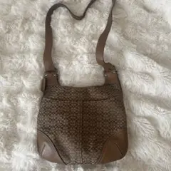 ブラウン レザー ショルダーバッグ