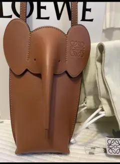 【新品未使用】LOEWE エレファントポケット クラシックカーフ タン