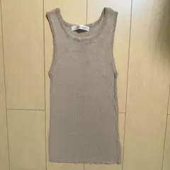bohmal リブニット　タンクトップ　ベージュ
