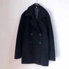 【UNIQLO】（M）ダブルボタンピーコート/厚手ジャケット/カジュアルコーデ