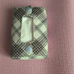 チェック柄ティッシュケース
