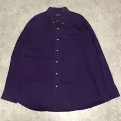 TRADAR BAY 長袖シャツ 襟付き XL 紫 無地 ソリッド カジュアル
