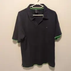 TOMMY HILFIGER ネイビー グリーン ポロシャツ M