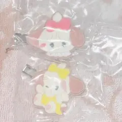 mikko フロッキーヘアクリップ スフレAB２点セット